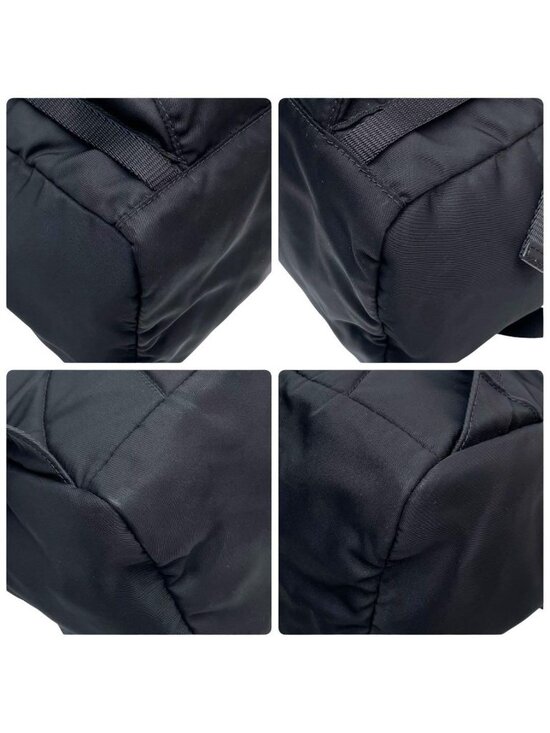 Prada Nylon Saffiano Leather Backpack Black main image 9